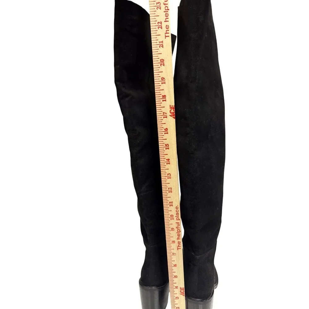 Seychelles Tall Women's Boot Black Heeled Zipper Over Knee High Classic Size 6